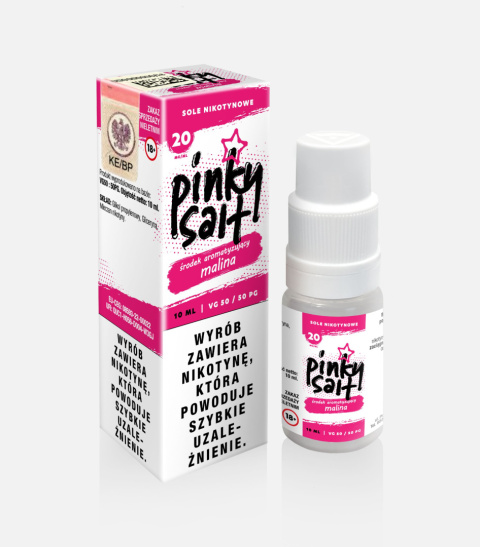 Liquid Pinky Vape Salt - 10ml Malina 20mg | E-LIQ