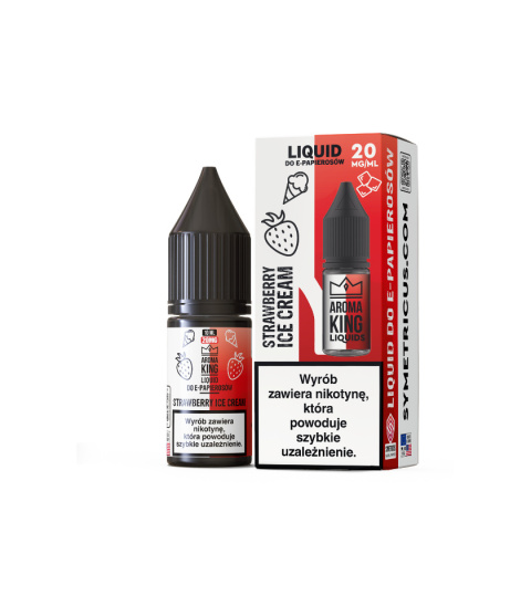 Liquid Aroma King Salt 20 mg 10 ml - Strawberry Ice Cream