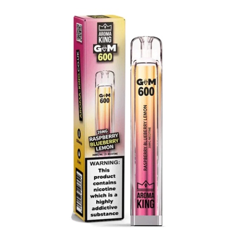 Aroma King Gem 700 puffs 0mg (bez nikotyny) - Raspberry Blueberry Lemon