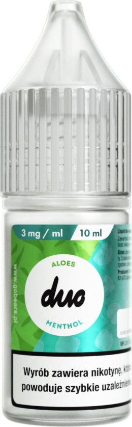 Liquid Duo Nicotine 10ml - Aloes Menthol 3mg 