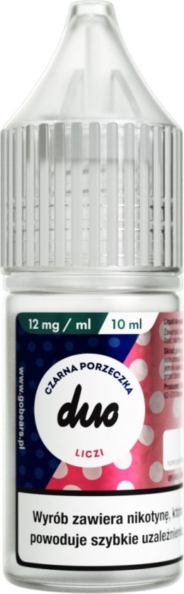 Liquid Duo Nicotine 10ml - Czarna Porzeczka Liczi 12mg | E-LIQ