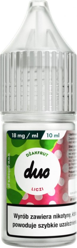 Liquid Duo Nicotine 10ml - Dżakfrut Liczi 18mg 