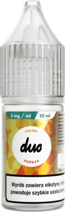 Liquid Duo Nicotine 10ml - Melon Papaja 3mg 