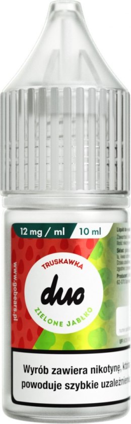 Liquid Duo Nicotine 10ml - Truskawka Zielone Jabłko 12mg 