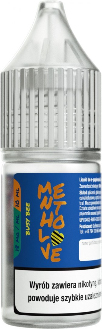 Liquid Mentholove 10ml Nicotine Busy Bee - 18mg