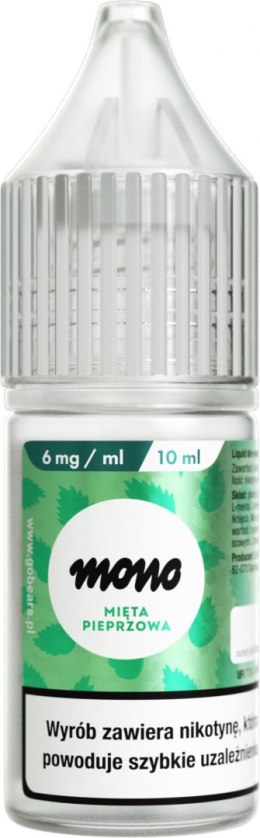 Liquid MONO nicotine - Mięta Pieprzowa 6mg 