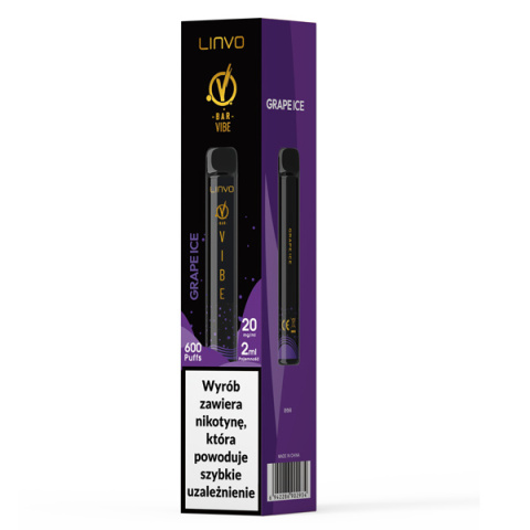 VBar Vibe - Grape Ice - 20mg - 600 puffs | E-LIQ