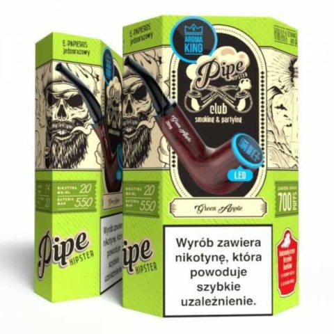 Aroma King Pipe Ray 700+ 20mg Salt - Green Apple | E-LIQ