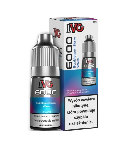 IVG 6000 Salt Bubblegum Berry Wave 20 mg 10 ml | E-LIQ