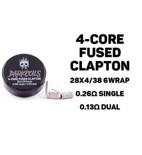 Grzałka DARK COILS - 4-CORE FUSED CLAPTON 0.13ohm (2szt) 