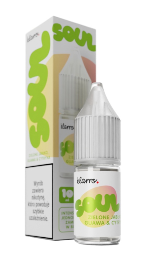 Liquid Klarro Soul 10ml 20mg Salt - Zielone Jabłko Guawa Cytryna | E-LIQ