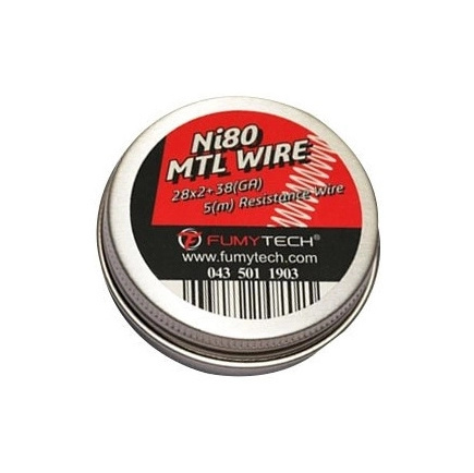 Drut Bobine Fused Clapton Ni80 MTL (28x2Ga + 38Ga 5m) - Fumytech | E-LIQ