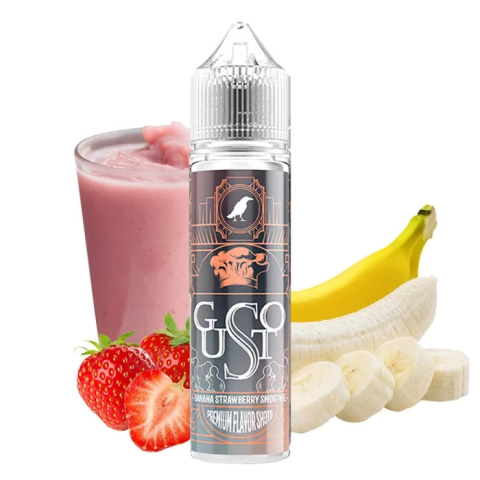 Longfill Omerta Gusto Banana Strawberry Smoothie 20/60ml | E-LIQ