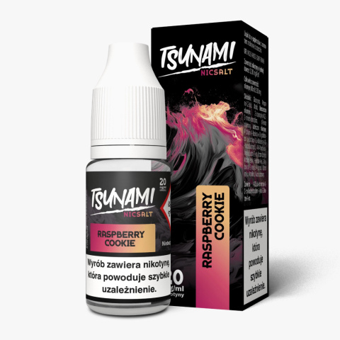 Liquid Tsunami NicSalt - 10ml Raspberry Cookie 20mg | E-LIQ