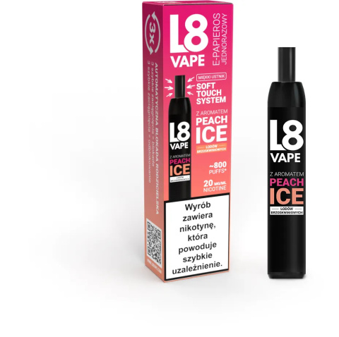 L8 Vape 800puff 20mg - Peach Ice | E-LIQ