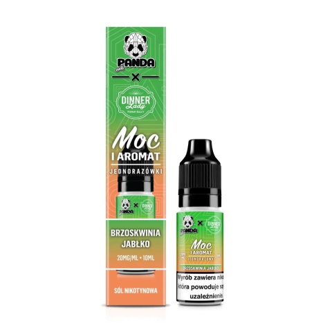 Panda Eats x Dinner Lady Salt 10ml - Brzoskwinia Jabłko - 20mg | E-LIQ