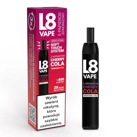 L8 Vape 800puff 20mg - Cherry Cola | E-LIQ