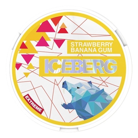 Woreczki Nikotynowe ICEBERG Extreme - Strawberry Banana Gum 50mg (NOWA WERSJA) | E-LIQ